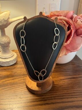 Silver Link Statement Necklace - Women Jewelry